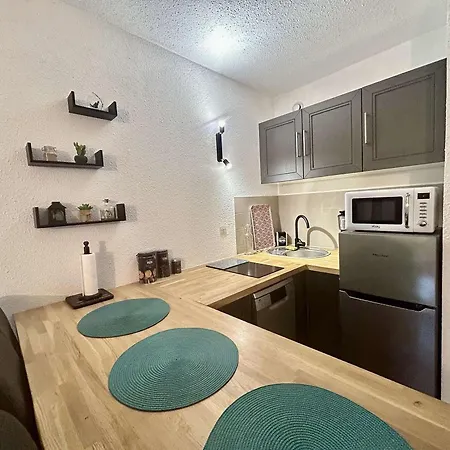 Studio Cabine Renove Avec Climatisation, Loggia, Parking Securise, Proche Plage Et Commodites - Fr-1-226-546 Apartman